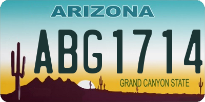 AZ license plate ABG1714