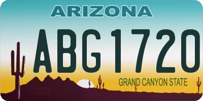 AZ license plate ABG1720