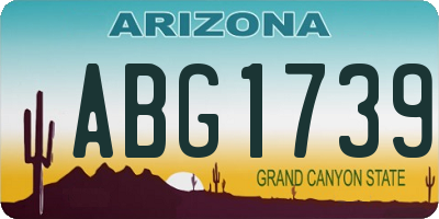 AZ license plate ABG1739