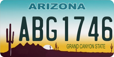 AZ license plate ABG1746