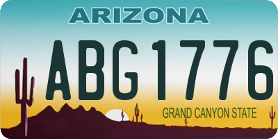 AZ license plate ABG1776
