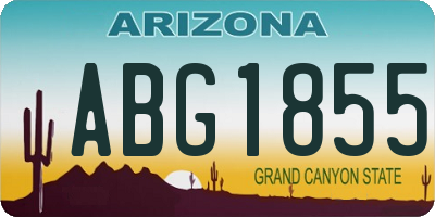 AZ license plate ABG1855
