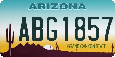 AZ license plate ABG1857