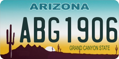 AZ license plate ABG1906