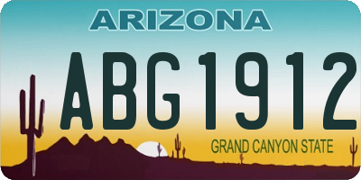 AZ license plate ABG1912