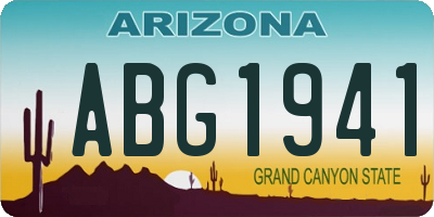 AZ license plate ABG1941