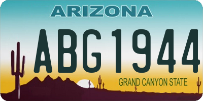 AZ license plate ABG1944