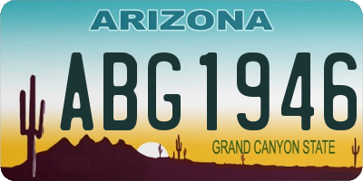 AZ license plate ABG1946