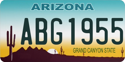 AZ license plate ABG1955