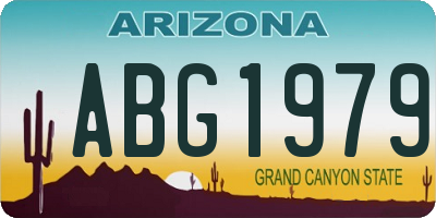 AZ license plate ABG1979