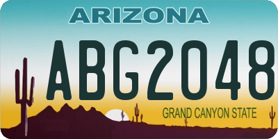AZ license plate ABG2048