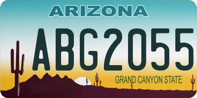 AZ license plate ABG2055