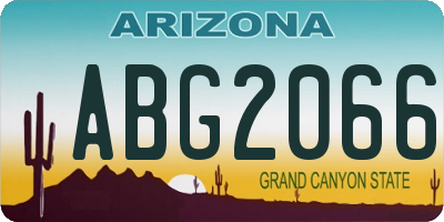 AZ license plate ABG2066