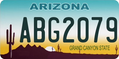 AZ license plate ABG2079