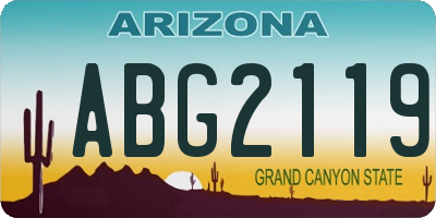 AZ license plate ABG2119