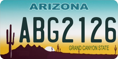 AZ license plate ABG2126