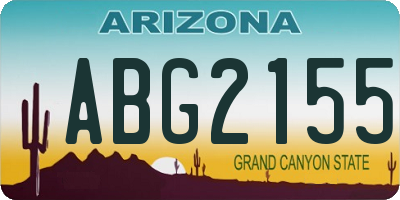 AZ license plate ABG2155