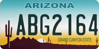 AZ license plate ABG2164