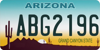 AZ license plate ABG2196