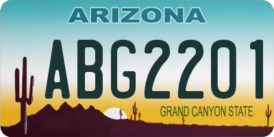 AZ license plate ABG2201