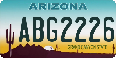 AZ license plate ABG2226