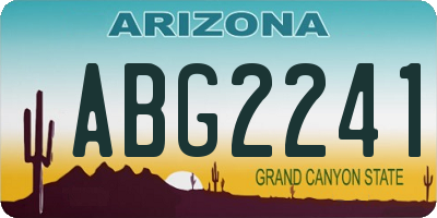 AZ license plate ABG2241