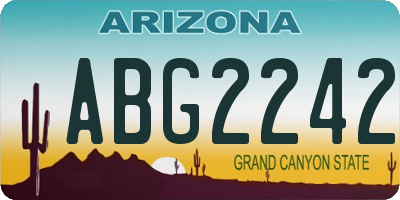 AZ license plate ABG2242