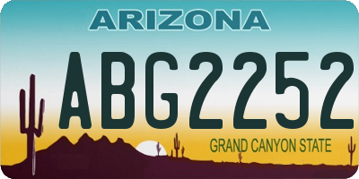 AZ license plate ABG2252