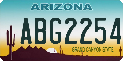 AZ license plate ABG2254
