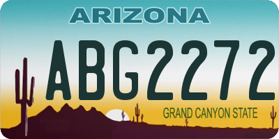 AZ license plate ABG2272