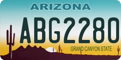 AZ license plate ABG2280