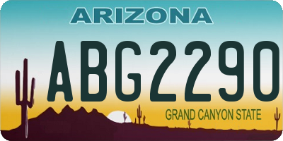 AZ license plate ABG2290