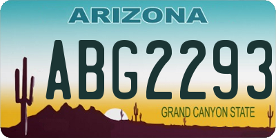 AZ license plate ABG2293