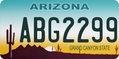 AZ license plate ABG2299