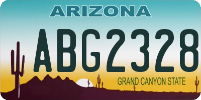 AZ license plate ABG2328