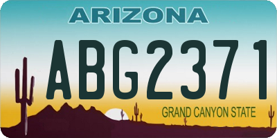 AZ license plate ABG2371