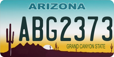AZ license plate ABG2373