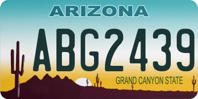 AZ license plate ABG2439
