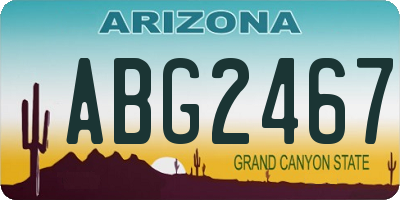 AZ license plate ABG2467