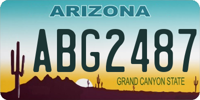 AZ license plate ABG2487