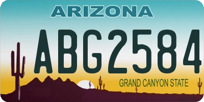 AZ license plate ABG2584
