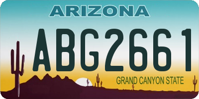 AZ license plate ABG2661