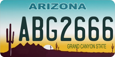 AZ license plate ABG2666