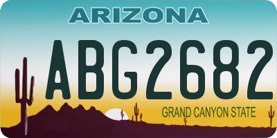 AZ license plate ABG2682