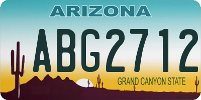 AZ license plate ABG2712