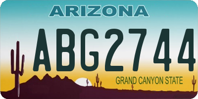 AZ license plate ABG2744