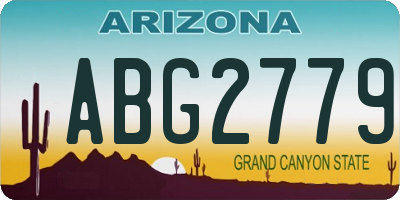 AZ license plate ABG2779