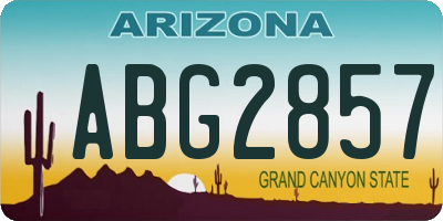 AZ license plate ABG2857