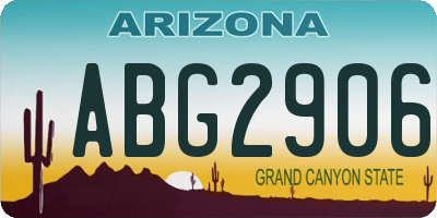 AZ license plate ABG2906