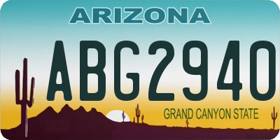 AZ license plate ABG2940